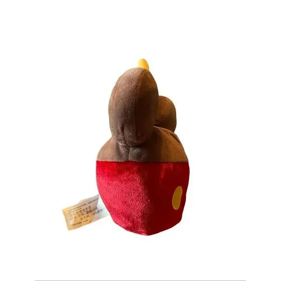 Disney Brown Red Yellow Mickey Mouse Candy Apple Plush Toy 11" - Picture 2 of 8